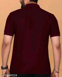 Stylish Solid Polo – Maroon Half Sleeve T-Shirt - Blue, M