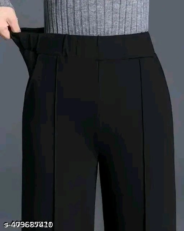 Women Regular Fit Cotton Blend Trousers - Black, M