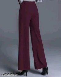 Women Regular Fit Cotton Blend Trousers - Black, M