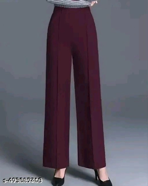 Women Regular Fit Cotton Blend Trousers - Black, M