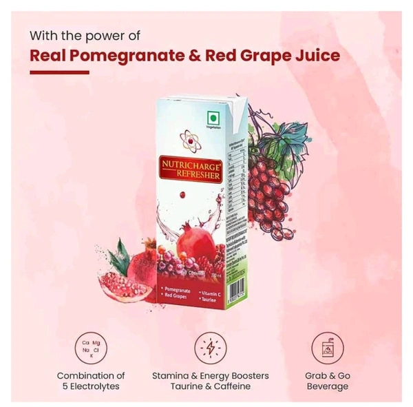 Nutricharge Pomegranate Refresher,200ml - 200ml