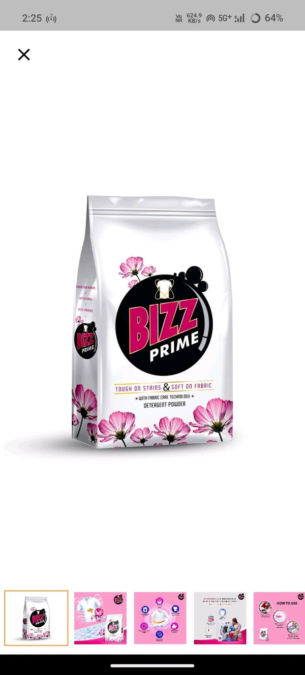 Bizz Prime Washing Powder,500g - 500g