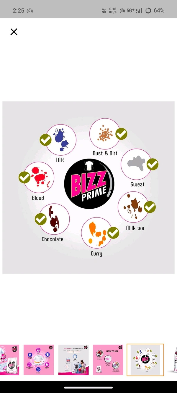 Bizz Prime Washing Powder,500g - 500g