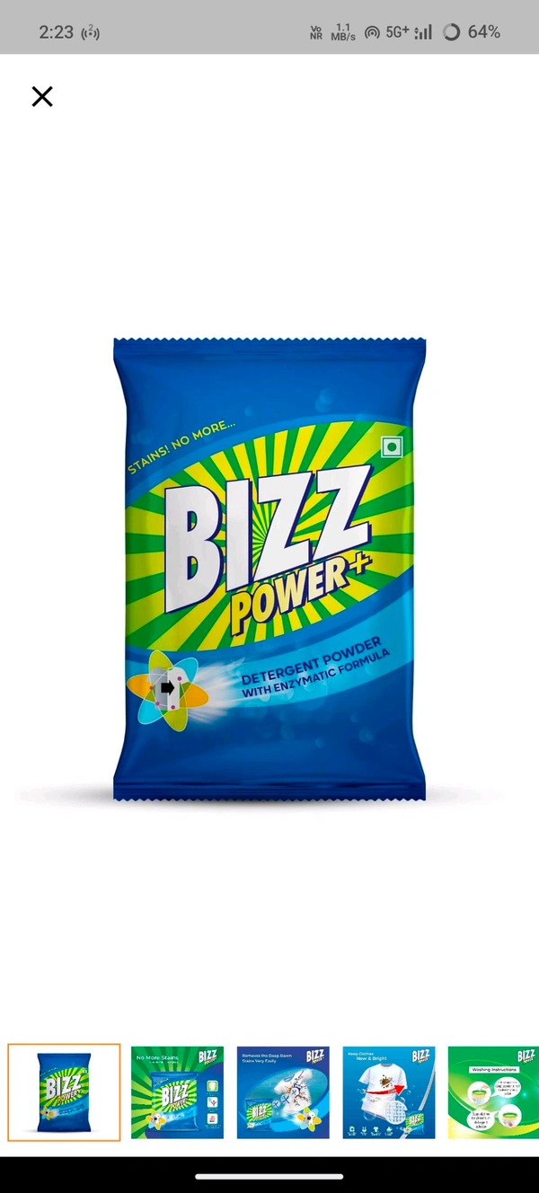 Bizz Power Plus Washing Powder,2kg - 2kg