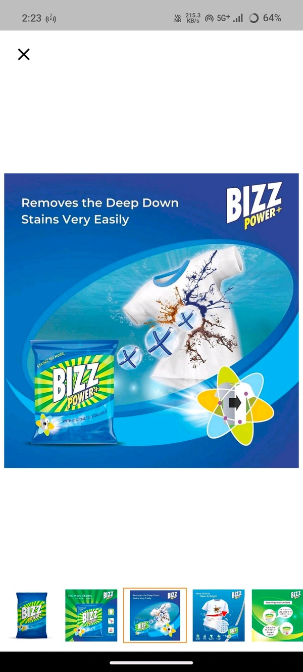 Bizz Power Plus Washing Powder,2kg - 2kg