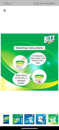 Bizz Power Plus Washing Powder,2kg - 2kg