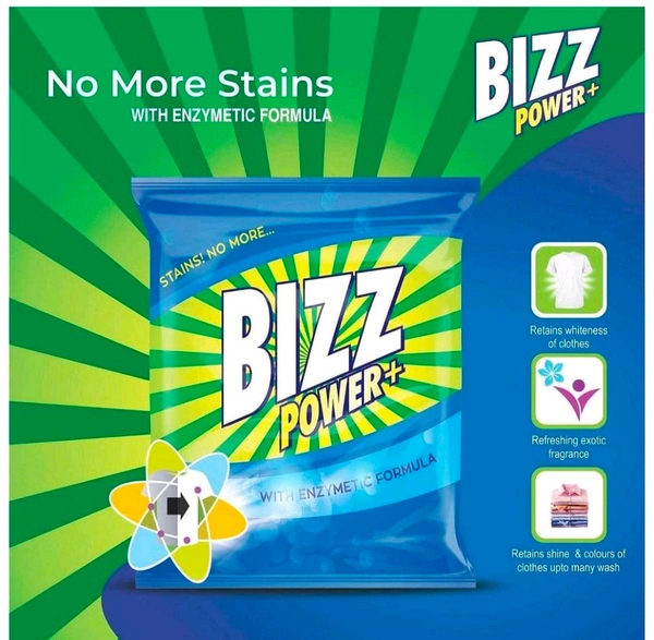 Bizz Power Plus Washing Powder,500g - 500g
