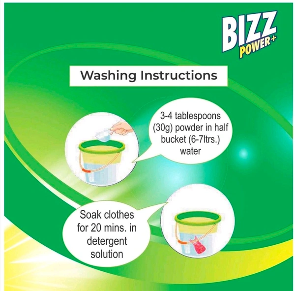 Bizz Power Plus Washing Powder,500g - 500g