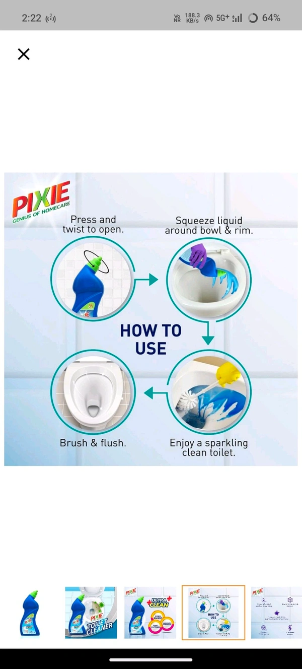 Pixies Toilet Clener,500ml