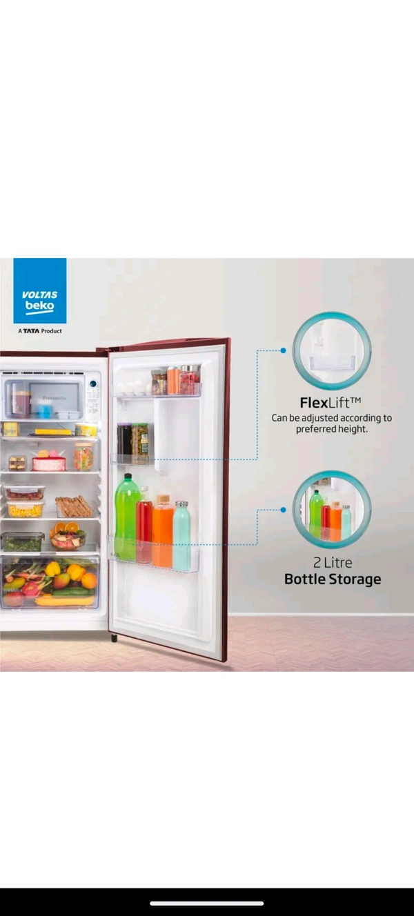 Voltas  Beko Refrigerator ,3star  - 3 Satr 183ltr