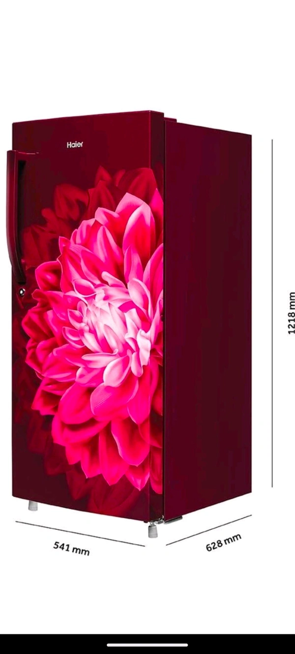 Haier 190 L Direct Cool Single Door 3 Star Refrigerator with Large Storage Space1 Hour Icing Technology (Red Dahelia, HED-203RD-P)