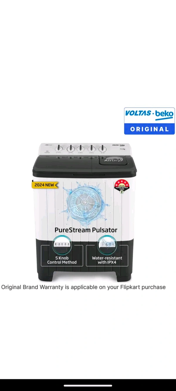 Voltas Beko 7.5 kg Semi Automatic Top Load Grey, White

(WTT75UHA/OK5S1S1W01)