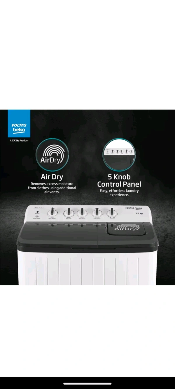 Voltas Beko 7.5 kg Semi Automatic Top Load Grey, White

(WTT75UHA/OK5S1S1W01)