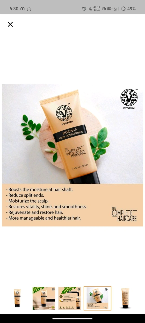 Vyomini Moringa Hair Conditioner,100 Ml
