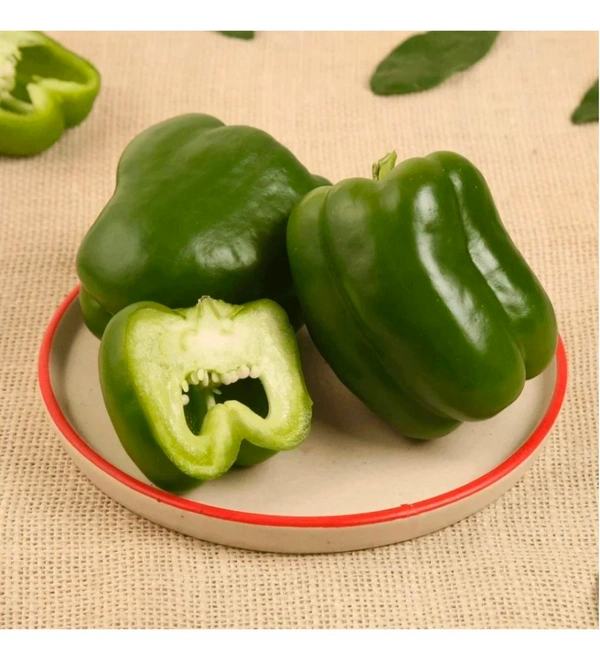 शिमला मिर्च Organically Grown Green Capsicum - 250 g