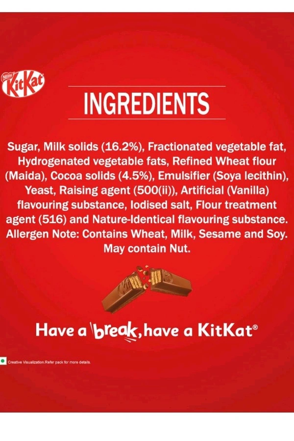 Nestle Kitkat 4fingers Choco Coated Wafer Chocolate 