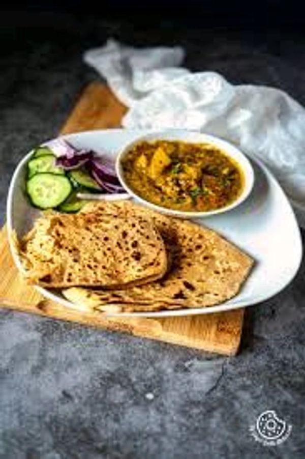Plain Paratha With Sabji 