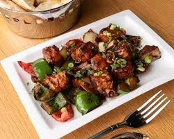 Chilli Soya Chaap Veg