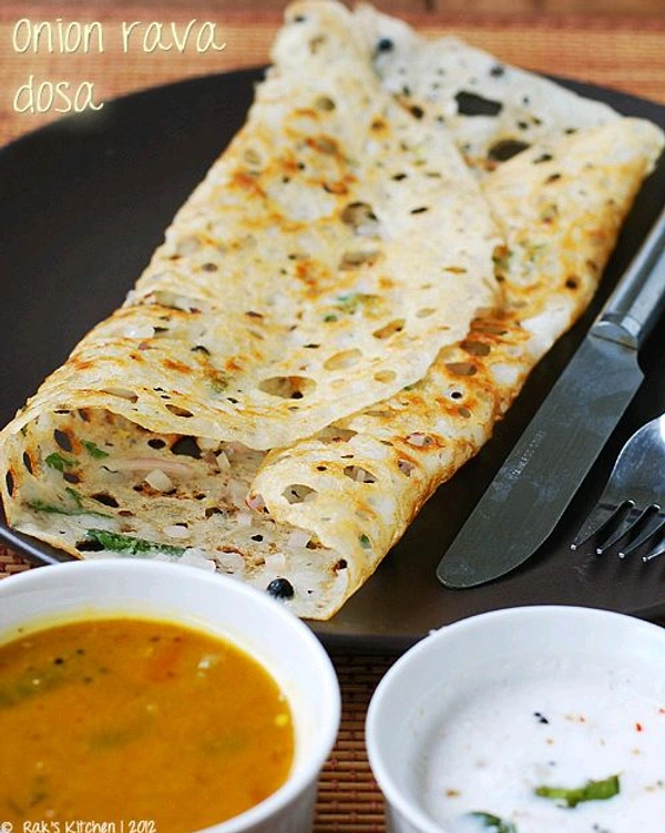rava onion plain dosa