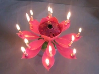 Happy Birthday Lotus Candle