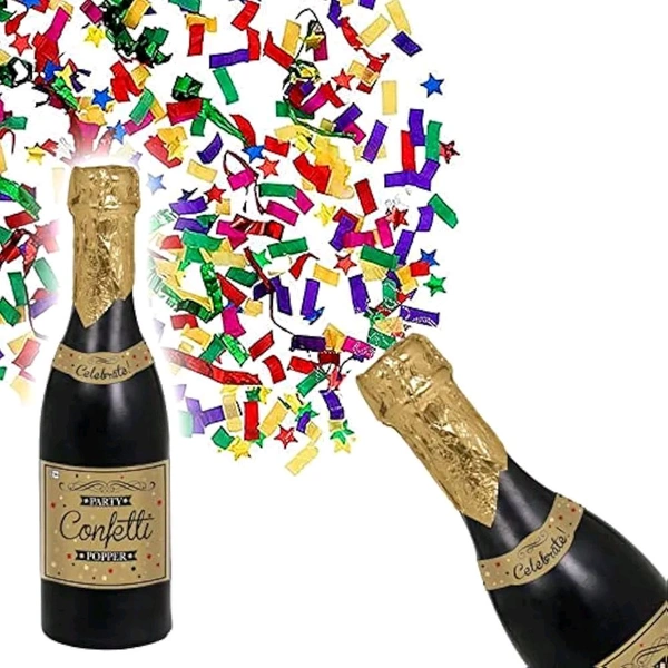 Selibration | Multicolour 12 Inches Champagne Bottle Party Popper For New Year, Happy Birthday, Anniversary, Events Decoration and Celebration Theme Party,material-Plastic,51 pcs