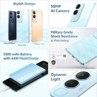 Vivo Y29 5G (Glacier Blue, 6GB RAM, 128GB Storage) with No Cost EMI/Additional Exchange Offers