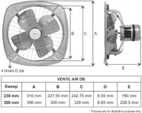 Havells Ventil Air DB 300mm Exhaust Fan| Watt: 70 | RPM: 1400| Air Delivery: 1770 CMM | Suitable for Kitchen, Bathroom, and Office|2 Years Manufacturer Warranty(Pista Green)