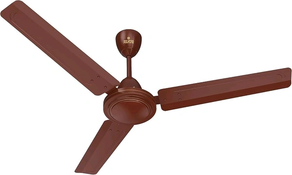 Polycab Nippy 1200mm Star Rated, High Speed & High Air Delivery Ceiling Fan For Home | 100% Copper | Rust-Proof Blades, 52 Watt | 2 years warranty (Luster Brown)

