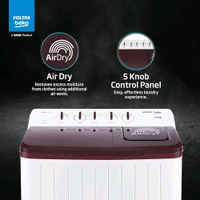 Voltas Beko, A Tata Product 7 Kg 5 Star Semi-automatic Top Load Washing Machine with PureStream Pulsator Wash Technology (WTT70UHA/OK5R0R0W01, Burgundy, 5 Knob Control Method)
100+ bought in past month