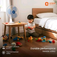 Orient Electric 400 MM Desk 71 Table Fan for Home & Office | 100% Copper Motor | High Air Delivery | Aerodynamically Balanced Blades | 3-Speed Control | 2 Years Warranty by Orient | White & Blue
50+ bought in past month