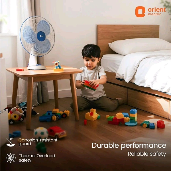 Orient Electric 400 MM Desk 71 Table Fan for Home & Office | 100% Copper Motor | High Air Delivery | Aerodynamically Balanced Blades | 3-Speed Control | 2 Years Warranty by Orient | White & Blue
50+ bought in past month