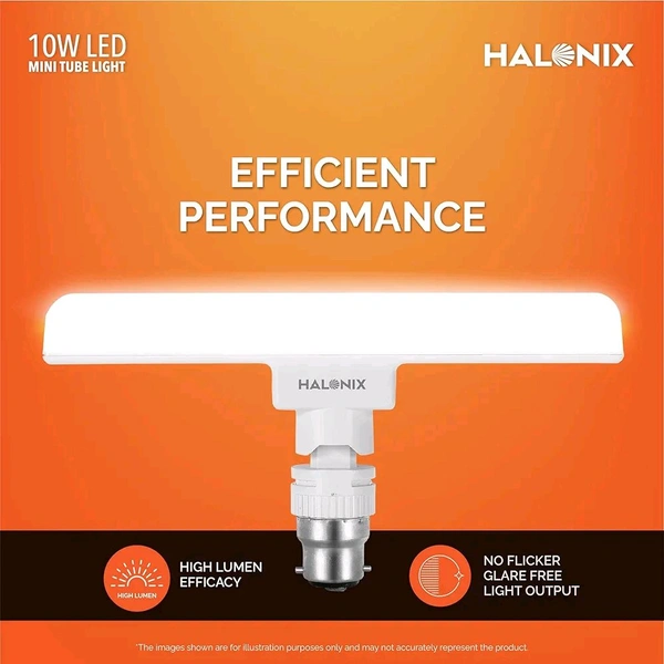 Halonix 10 Watts B22d LED bulb tube Light Cool White, Pack of 1, T-bulb