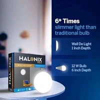 Halonix Prime 12W Round Wall De-Light Slim Surface Polycarbonate downlighter,CCT-6500K Cool Day Light Wall lamp |Easy Push fit Installation,Ceiling &Wall downlighter,Slim Decorative Wall Light
