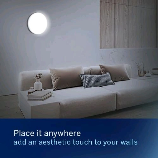 Halonix Prime 12W Round Wall De-Light Slim Surface Polycarbonate downlighter,CCT-6500K Cool Day Light Wall lamp |Easy Push fit Installation,Ceiling &Wall downlighter,Slim Decorative Wall Light