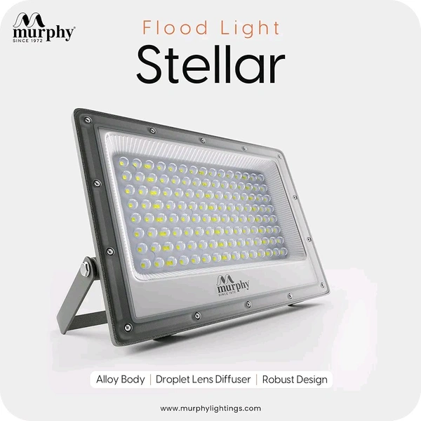 Murphy Stellar 100W LED Flood Light With 2-Year Warranty | Cool White | High Brightness Outdoor LED For Security, Landscape, Warehouse, Backyard| IP66 Waterproof | BIS Approved Pack of 1,G5
