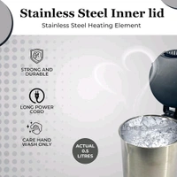 ZANIBO Electric Kettle for Hot Water, 0.5 Litre Stainless Steel with Auto/Manual Thermostat Protection, Double Layered Cool Touch, Half Litre Cordless Kettle for Tea & Coffe (Silver,0.5Litre)