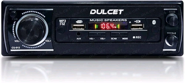 Dulcet DC-2020X Double IC High Power Universal Fit Mp3 Car Stereo with Dual USB/Bluetooth/FM/AU/Remote & Built-in Equalizer with Bass & Treble Control [Also, Includes a Free 3.5mm Premium Aux Cable]
