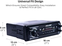 Dulcet DC-2020X Double IC High Power Universal Fit Mp3 Car Stereo with Dual USB/Bluetooth/FM/AU/Remote & Built-in Equalizer with Bass & Treble Control [Also, Includes a Free 3.5mm Premium Aux Cable]