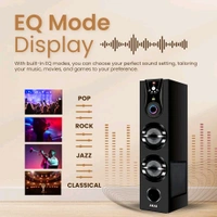 AKAI HA-TS50 Bluetooth Tower Speaker 50 Watts, Home Theater Music System, Deep Bass Woofer, Remote Control LED Display, FM, AUX, USB, Mic Input, Karaoke, TV, PC & Smartphone Compatible