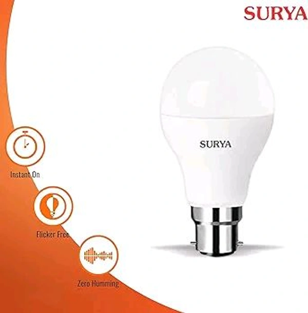 Surya 10W B22 LED Cool Day Light Lamp, Pack of 4, (Surya-NeoMax-10w-pk4