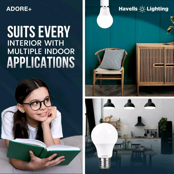 Havells 9w LED Bulb for Home & Office |B22 LED Bulb Base |Cool Day White Light (6500K) |4Kv Surge Protection |High Voltage Protection |Eco Friendly Energy Efficient | Pack of 1
600+ bought in past month