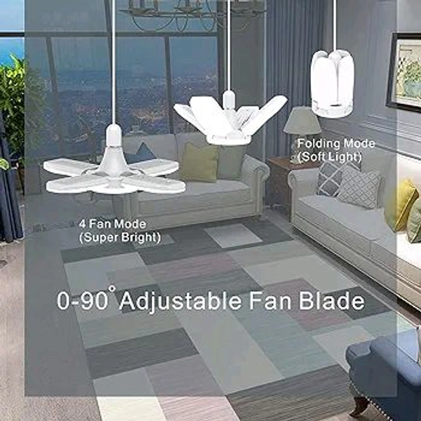 Gesto 28W Deformable Fan Shape High Bright Led Bulb-Upto 85% Energy Saving-B22 CFL Led Bulb for home,office,shop,hospital,factory-(Cool White-6500K) Pack of 1