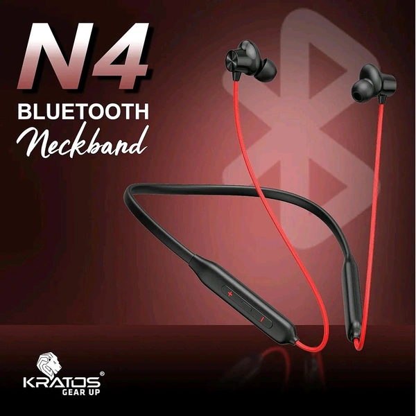 Kratos N4 Bluetooth Neckband with 25H Playtime, Deep Bass, Stereo Sound, HD Calls, Magnetic Earbuds, Type-C Fast Charging, Rich Audio, Hollow Switch for Comfort & Style
Limited time deal