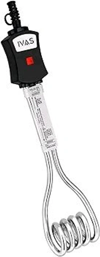IVAS 1500 W Immersion Rod, Water-proof, Low Cost Water Heating, Indicator Light, High Grade Nickel Coated Copper Element, Bucket Clip, Double ISI Certified, 2-year warranty

