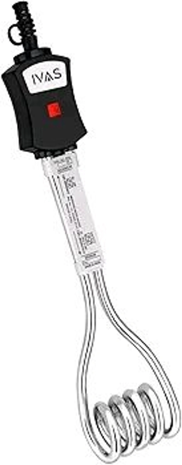 IVAS 1500 W Immersion Rod, Water-proof, Low Cost Water Heating, Indicator Light, High Grade Nickel Coated Copper Element, Bucket Clip, Double ISI Certified, 2-year warranty

