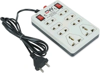 Digiway 240 Volts 8 + 2 Mini Power Strip Extension Cord/Board with 2 Switch, Indicator, Safety Fuse & 8 International sockets, 2 Meter Cord Wire (Beige)
100+ bought in past month