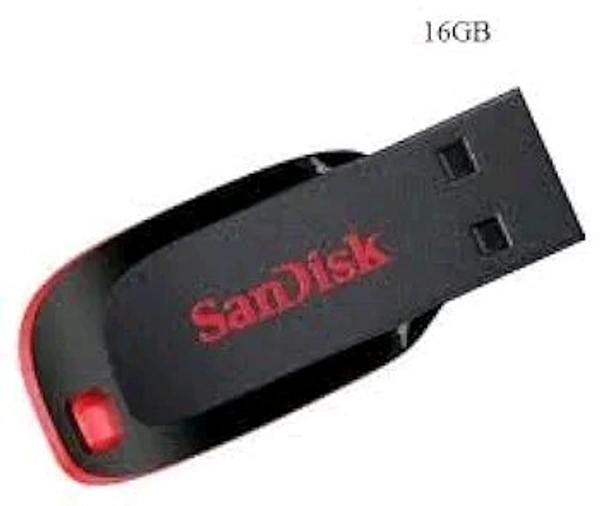 SanDisk Cruzer Blade 128GB, USB 2.0, Flash Drive, Pendrive, Red, 5Y Warranty (SDCZ50-128G-I35)