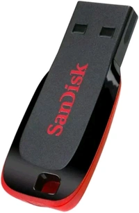 SanDisk Cruzer Blade 128GB, USB 2.0, Flash Drive, Pendrive, Red, 5Y Warranty (SDCZ50-128G-I35)