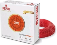 Polycab OPTIMA+ 1sqmm 90M coil | Flame Retardant | Lead free | 99.97% high purity copper | Rodent protection | PVC insulated housewire [Red]

