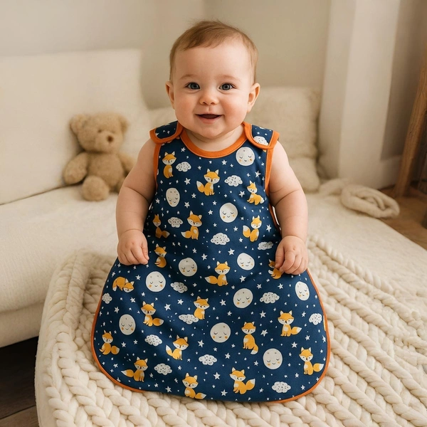 Adhigams Cosmic Night Baby Swaddles for Newborns | Carry Nest & Wearable Blanket | Cotton Baby Bedding for New Born & Infant | Unisex Baby Sleeping Bag | For 0 to 12 Months (Pack of 1) (DARK BLUE) - 0-12 M